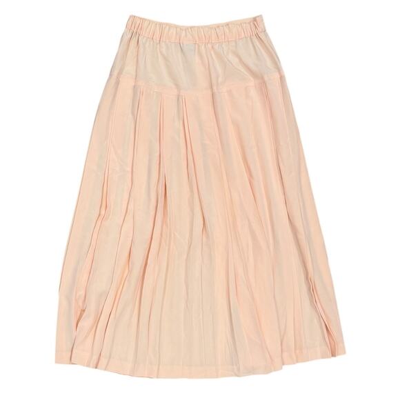 Vintage Paris Peach Pleat Midi Skirt - Picture 8 of 8